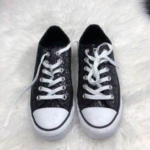 Converse All Stars in Black &Purple Sparkles